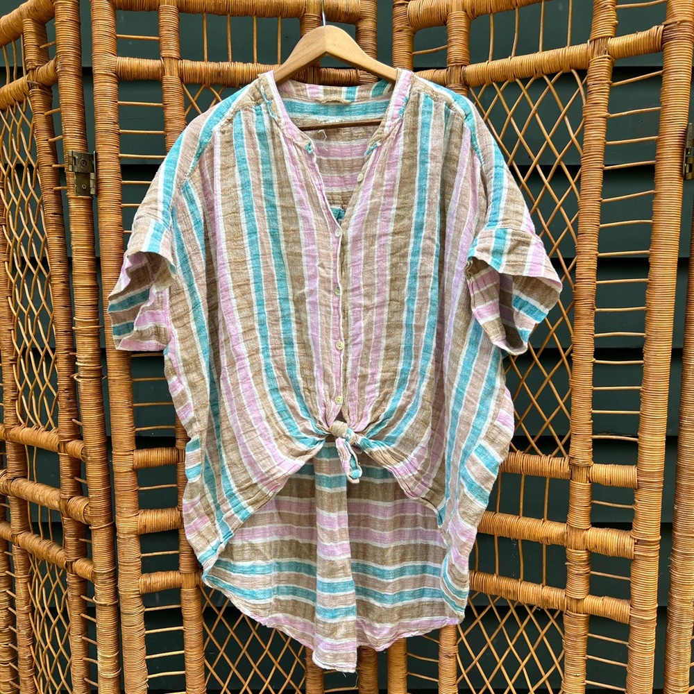 Free People striped linen tunic